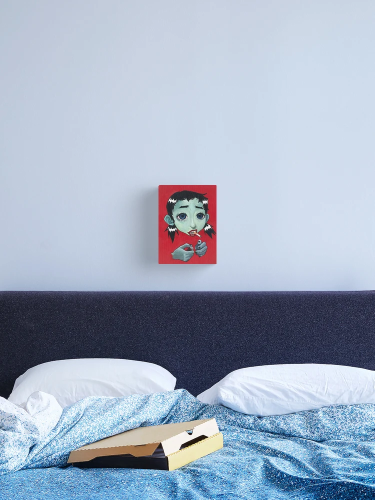Aperçu 2 sur 3. Impression sur toile avec l'œuvre Une pause cigarette créée et vendue par seagrease.