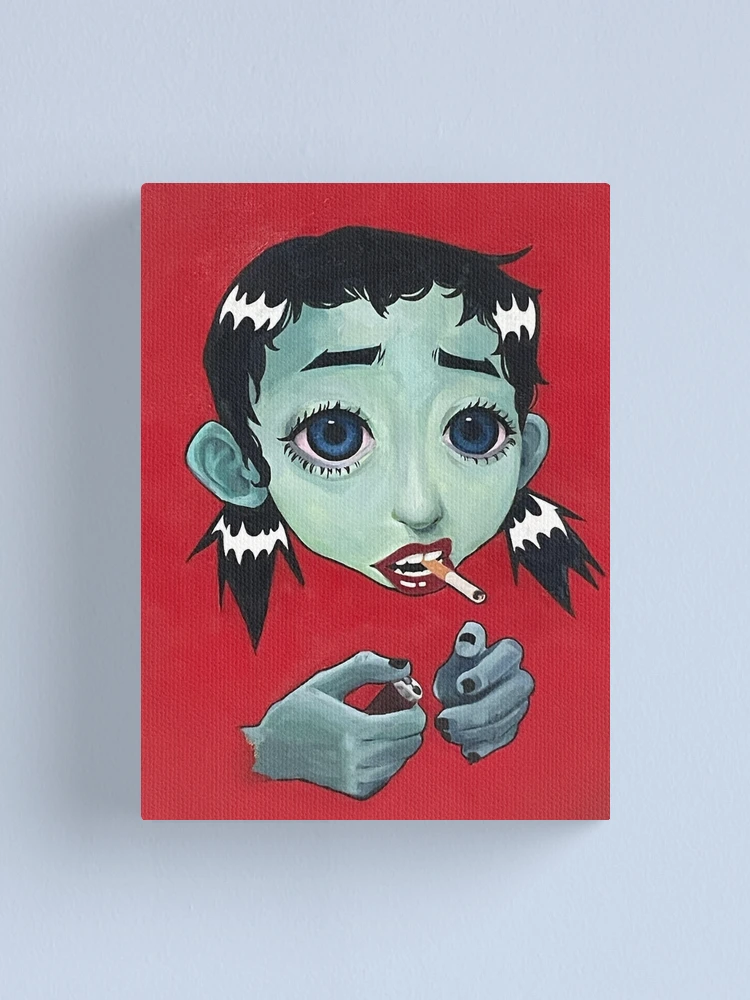 Aperçu 1 sur 3. Impression sur toile avec l'œuvre Une pause cigarette créée et vendue par seagrease.