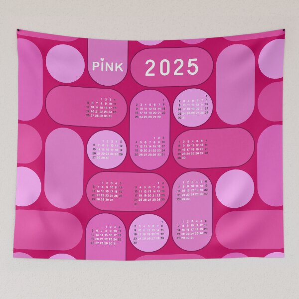 Item preview, 2025 Calendar very pink designed and sold by Dana Du.