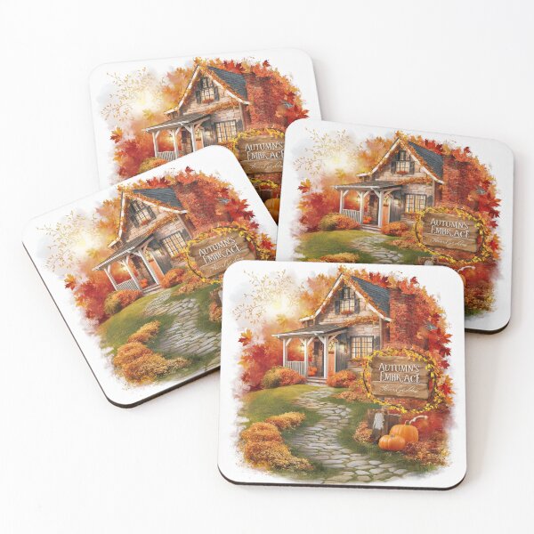 Item preview, Autumn vibes design cozy leaves house embrace designed and sold by Newhyperion.