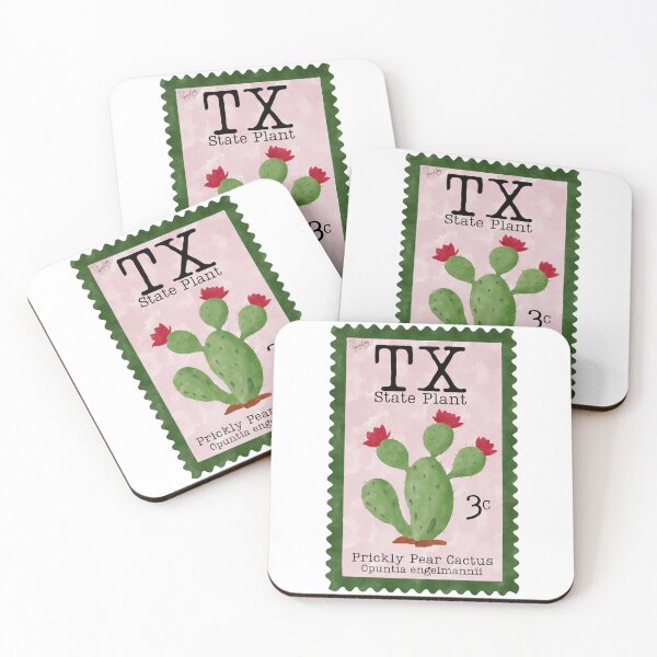 Item preview, Prickly Pear Cactus: Texas State Plant Stamp designed and sold by Marguerite Artistry.