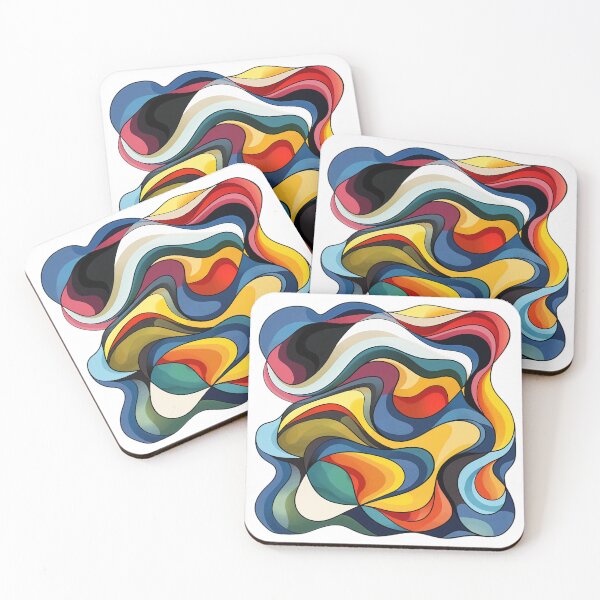 Item preview, Vibrant Abstract Waves and Fluid Shapes designed and sold by Artcurrents.