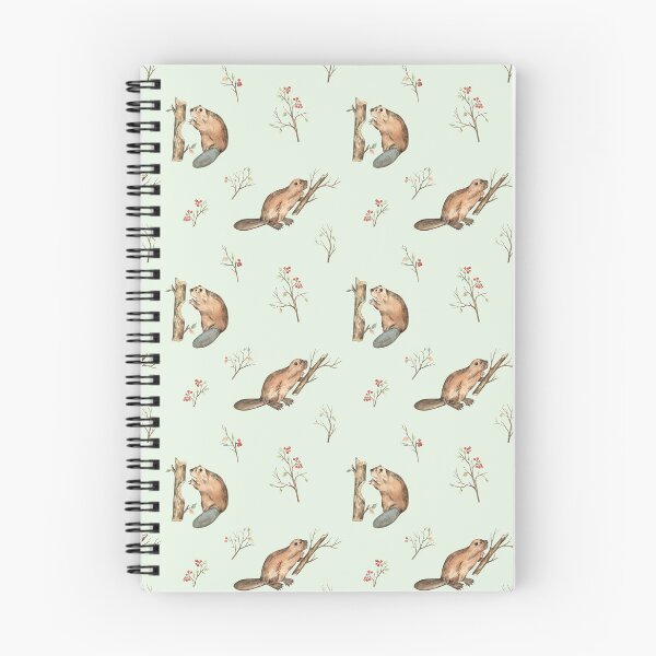 Item preview, Beavers and Twigs with Berries on pastel-green designed and sold by Flowersforbear.