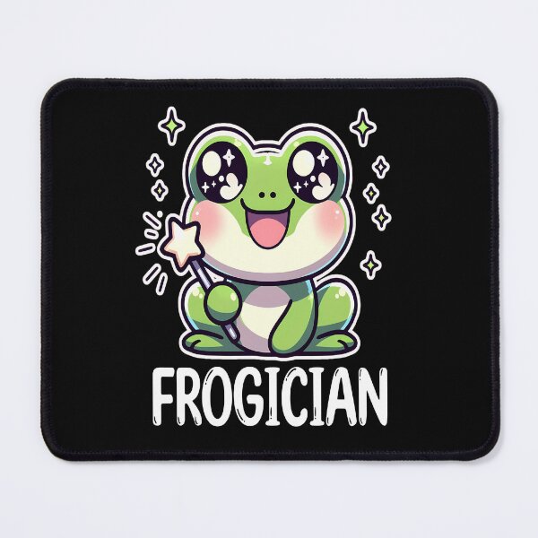 Item preview, Frogician Magical Frog with Wand Cute Kawaii Design designed and sold by Taans-Creation.