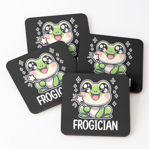 Item preview, Frogician Magical Frog with Wand Cute Kawaii Design designed and sold by Taans-Creation.