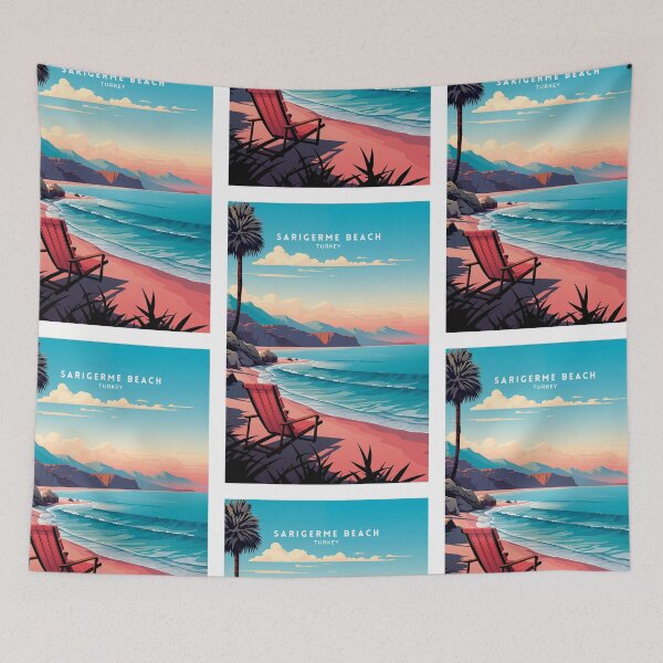 Item preview, Sarigerme Beach Turkey Tropical Escape designed and sold by NeuralVibe.
