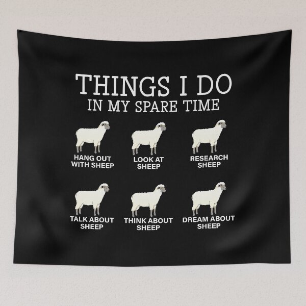 Item preview, Funny Sheep-Things I Do in My Spare Time-Gift for Sheep Lover-Animal Lover designed and sold by belladesign7.