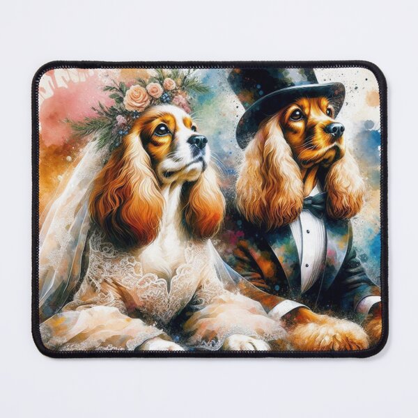 Item preview, Just Married Cocker Spaniel Couple designed and sold by Wags & Tails.