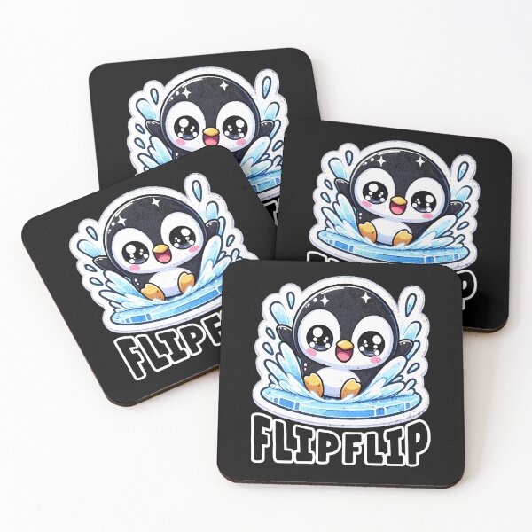 Artikelvorschau, FlipFlip Süßer Pinguin planscht im Wasser Kawaii Design entworfen und verkauft von Taans-Creation.