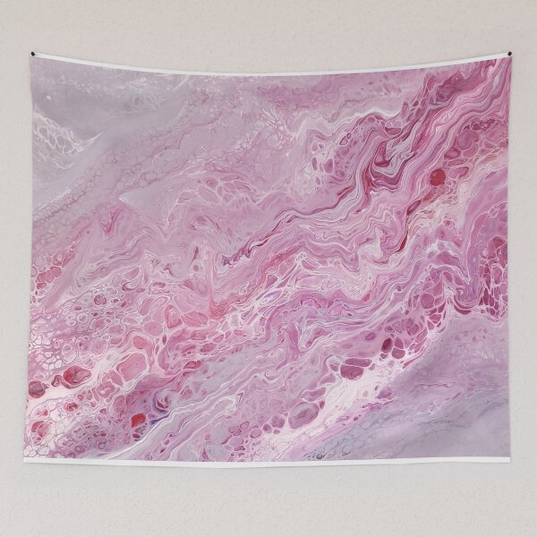 Artikelvorschau, Pink Swipe Fluid Art Abstraktes Gemälde Druck entworfen und verkauft von Tammy Marie Russell.