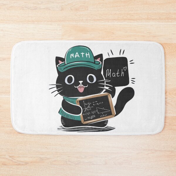 Item preview, Cat and Math, Cute Black Kitty designed and sold by Merch-Kitsune.