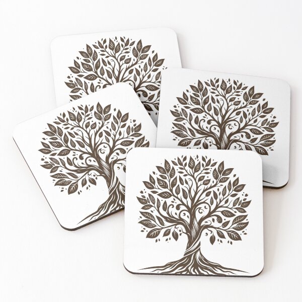 Item preview, A Big Tree dark Brown watercolor plant designed and sold by Nanthanon.