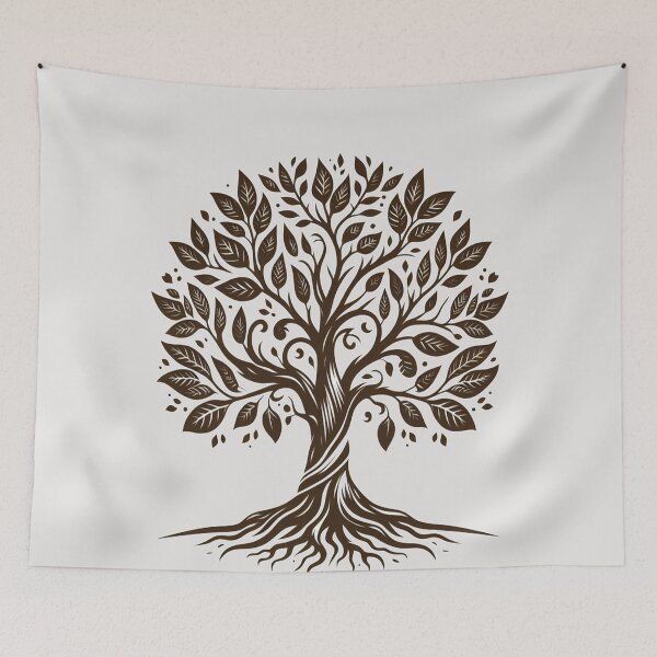 Item preview, A Big Tree dark Brown watercolor plant designed and sold by Nanthanon.