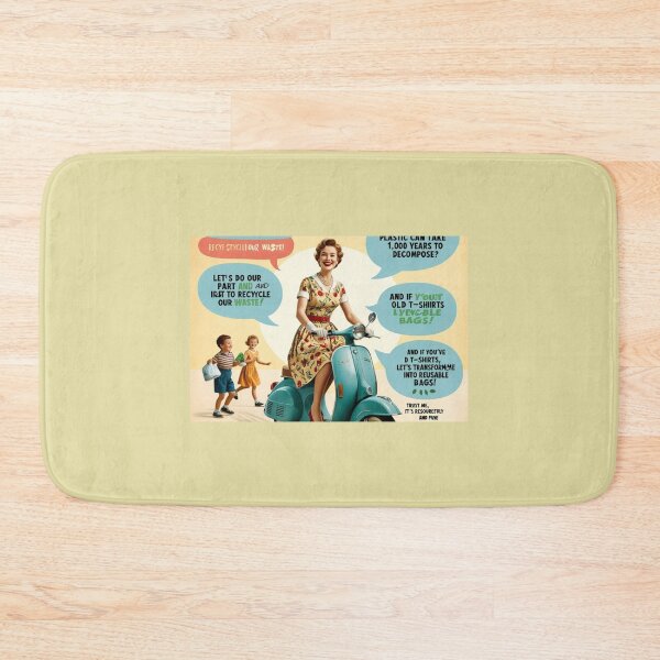 Item preview, "Vintage Eco-Friendly Message: Recycle & Reuse" designed and sold by Milina3.