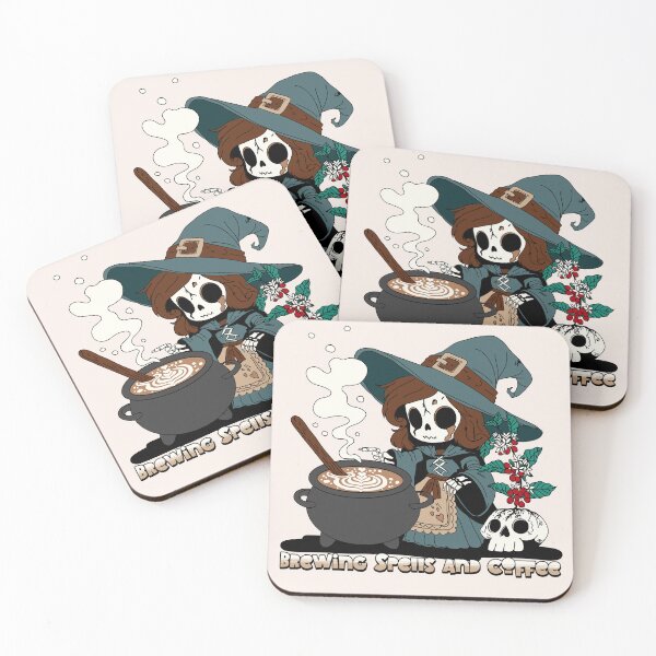 Item preview, Witch Brewing up Spells and Coffee designed and sold by HRSCreates.