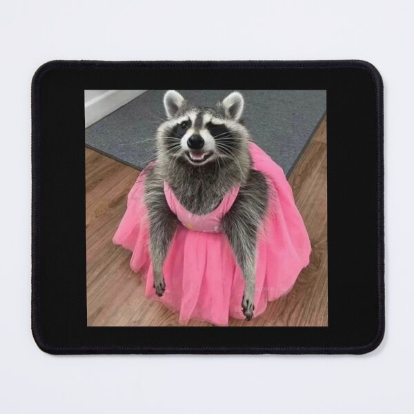 Item preview, Lindo mapache con vestido rosa designed and sold by Ratcatdoggg.