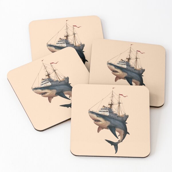 Item preview, a shark and a ship hybrid designed and sold by 123ks.