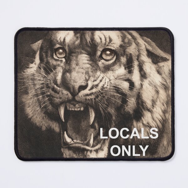 Item preview, Vintage Tiger Etching Print + Locals Only Text designed and sold by VoyagerVintage.