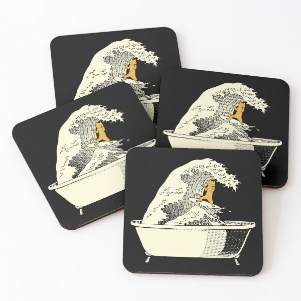 Item preview, Kanagawa Bathtub Cat by Tobe Fonseca designed and sold by Tobe Fonseca®.