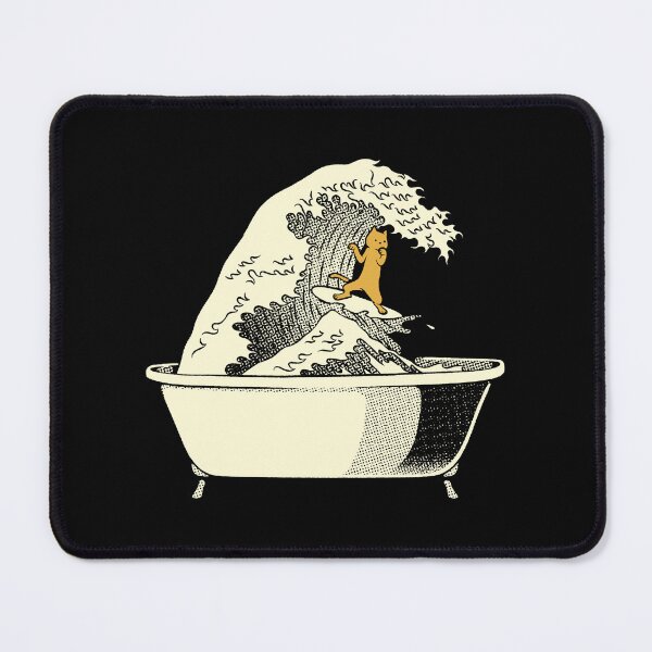 Item preview, Kanagawa Bathtub Cat by Tobe Fonseca designed and sold by Tobe Fonseca®.