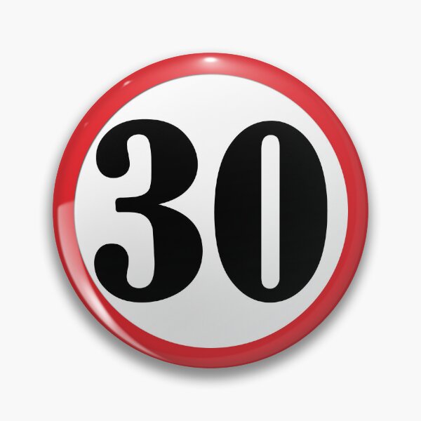 Item preview, Red restriction sign with the number 30 designed and sold by ProhibitionStickers.