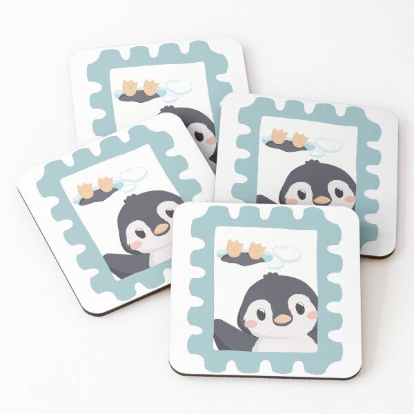 Item preview, Penguin postcard stamp designed and sold by milyahs-art.