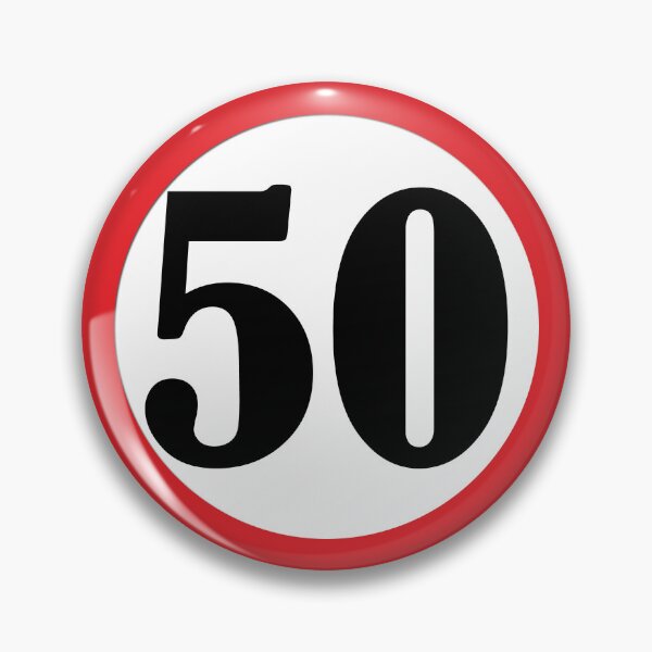 Item preview, Red restriction sign with the number 50 designed and sold by ProhibitionStickers.