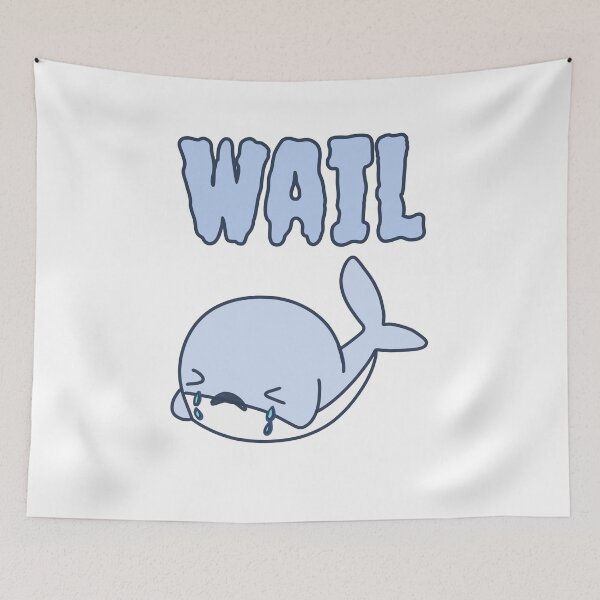 Item preview, Wailing whale designed and sold by BigfeetLittlepaws.