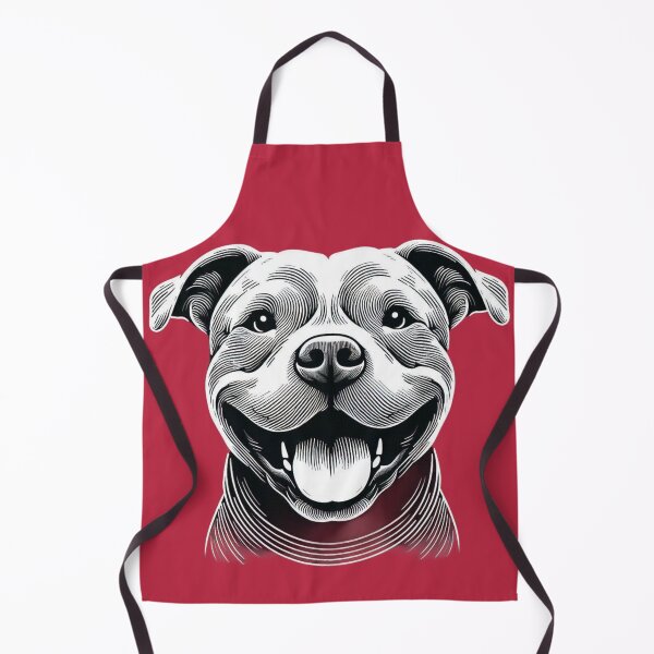 Item preview, PitBull Dog Happy Smile White designed and sold by ProductsGamma.