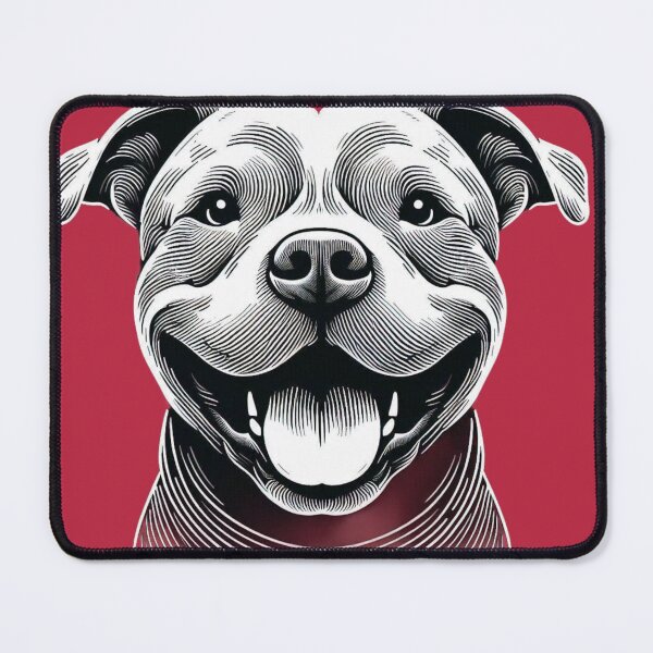 Item preview, PitBull Dog Happy Smile White designed and sold by ProductsGamma.