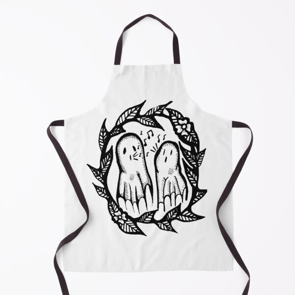 Item preview, Singing Ghost In Wreath Of Leaves Tattoo Style designed and sold by KayTurtless.