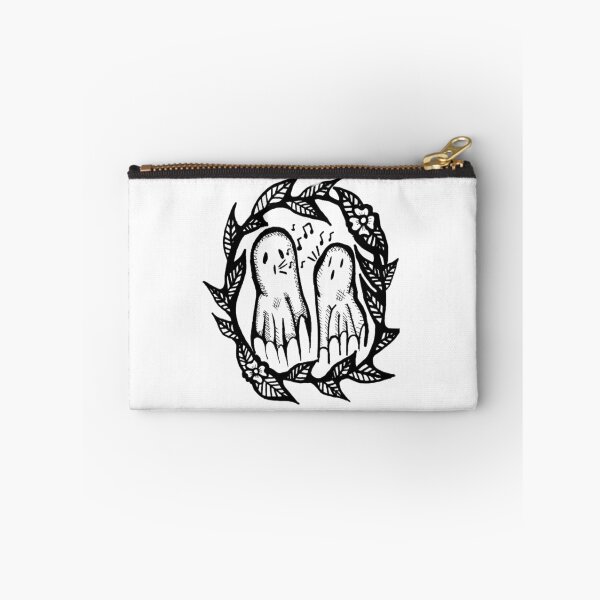Item preview, Singing Ghost In Wreath Of Leaves Tattoo Style designed and sold by KayTurtless.