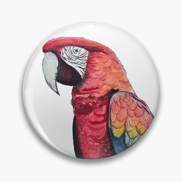 Item preview, Watercolour Red Macaw bird Parrot drawing print designed and sold by CreativelySophG.