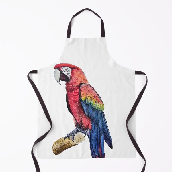 Item preview, Watercolour Red Macaw bird Parrot drawing print designed and sold by CreativelySophG.