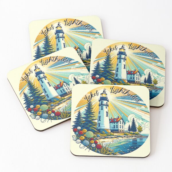 Item preview, Lakes & Lighthouses designed and sold by Emilys-Tee-Shop.