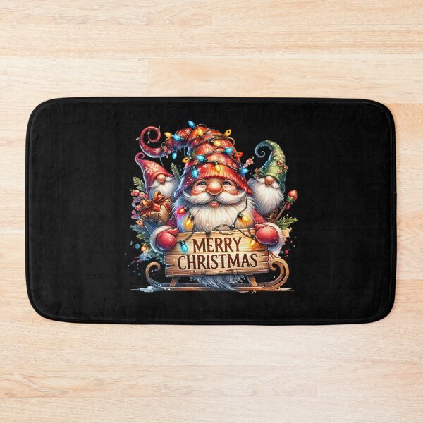 Item preview, Rustic Santa Gnome with "Merry Christmas" Sign – Perfect Holiday Design for Gifts & Decor designed and sold by artedigital99.