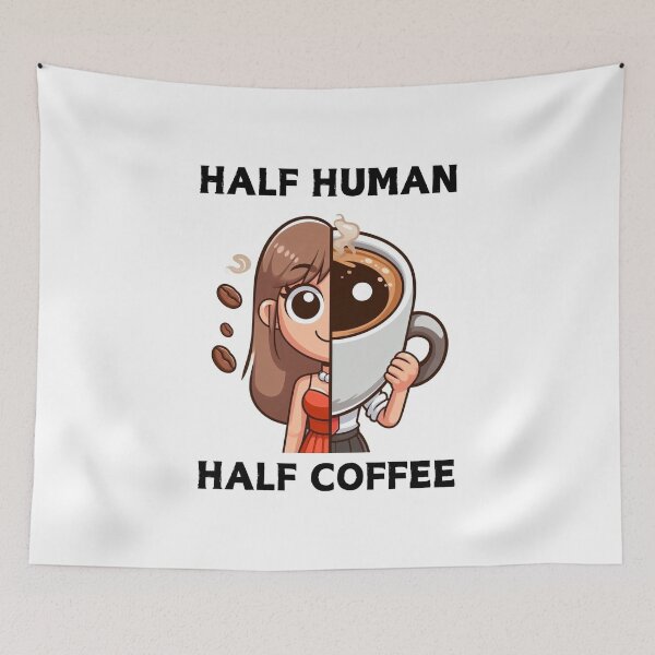 Item preview, Half human half coffee designed and sold by NanaCrafted.