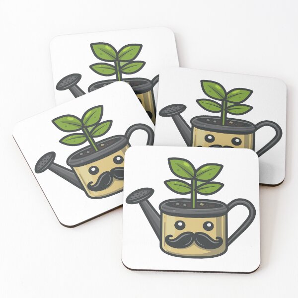 Item preview, Plant Dad Mustachioed Watering Can Character designed and sold by SavinMercantile.