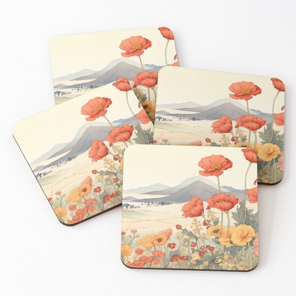 Item preview, Ukiyo-e - Flower Fields In Hokkaido designed and sold by KootenayDesigns.