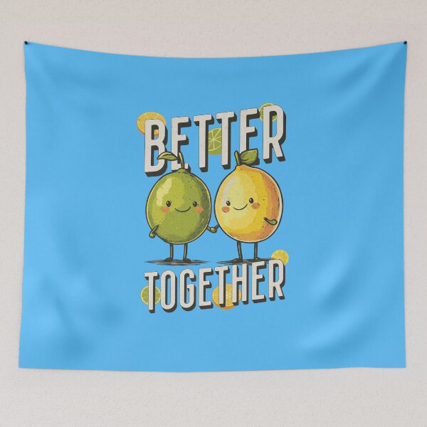 Item preview, Better Together - Cute Lime and Lemon Duo, Adorable Design for Multiple Products, Perfect for Couples or Best Friends designed and sold by Sir Meow Meow.