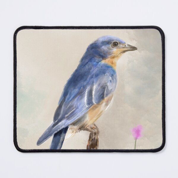 Item preview, Watercolor Painting of Eastern Bluebird, hand painted digitally using Rebelle designed and sold by VarnaChitra.
