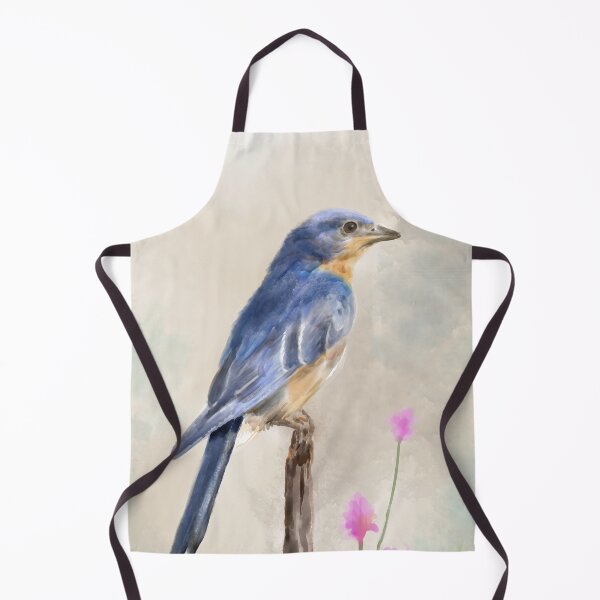 Item preview, Watercolor Painting of Eastern Bluebird, hand painted digitally using Rebelle designed and sold by VarnaChitra.