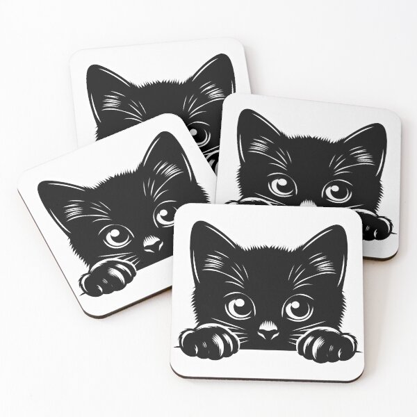 Item preview, Black Cat Peeking 2 designed and sold by Magnuna.