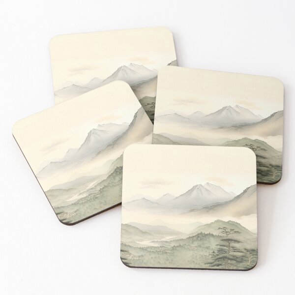 Item preview, Ukiyo-e - Hida Mountains designed and sold by KootenayDesigns.