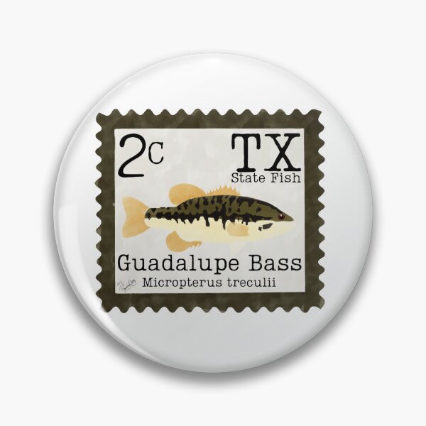 Item preview, Guadalupe Bass: Texas State Fish Stamp designed and sold by Marguerite Artistry.