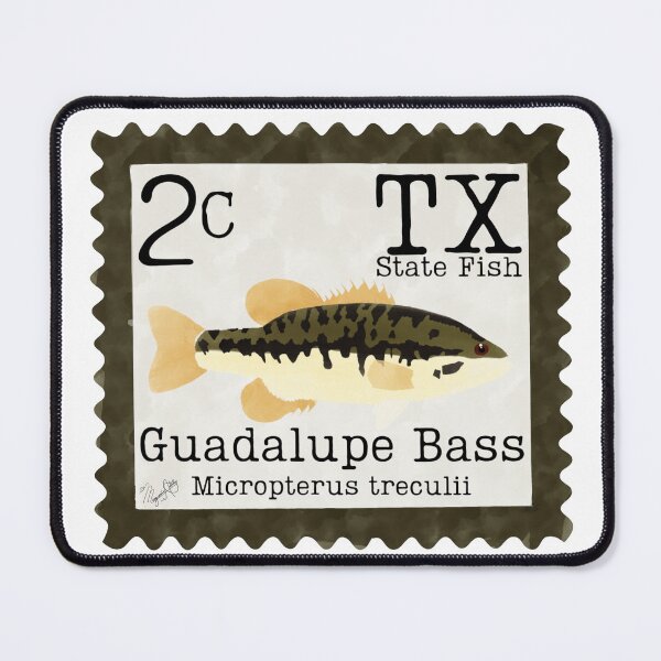 Item preview, Guadalupe Bass: Texas State Fish Stamp designed and sold by Marguerite Artistry.