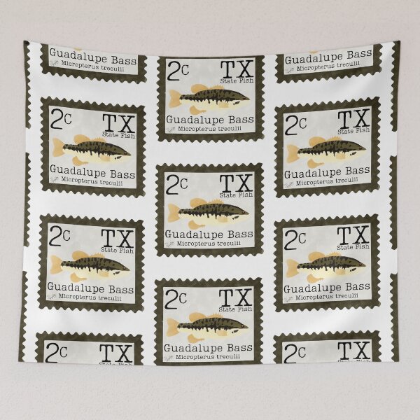 Item preview, Guadalupe Bass: Texas State Fish Stamp designed and sold by Marguerite Artistry.