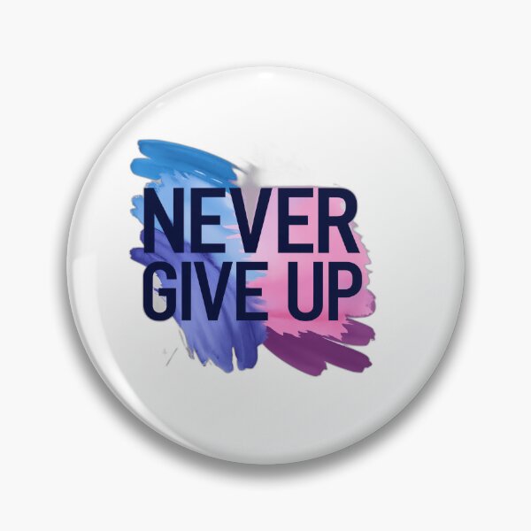 Item preview, "Never Give Up، Inspirational Watercolor Design" designed and sold by MAYSO999.