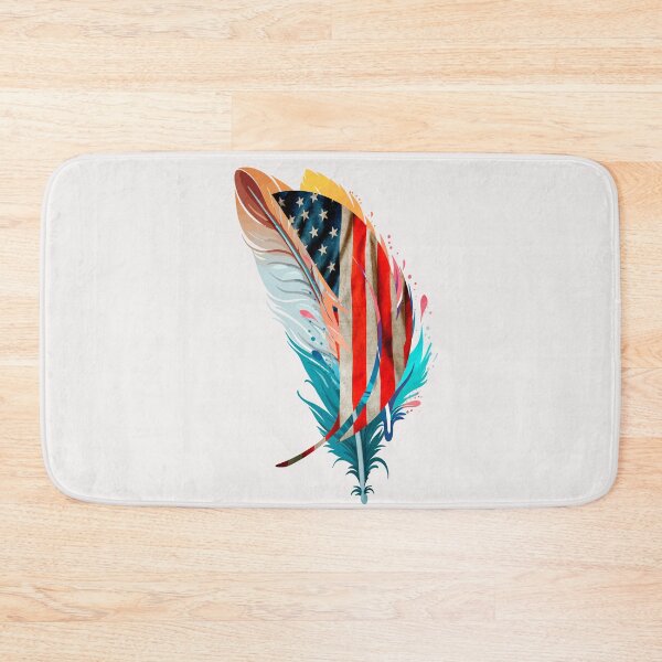 Item preview, Feather and american flag american indian native tribal art 2024 designed and sold by erozzz.