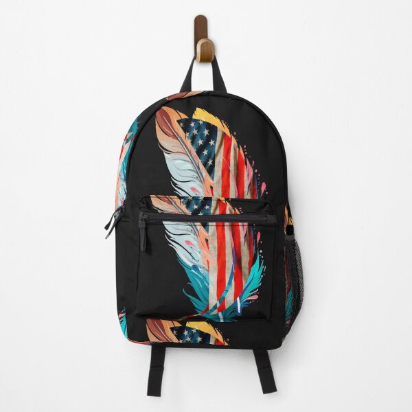Item preview, Feather and american flag american indian native tribal art 2024 designed and sold by erozzz.
